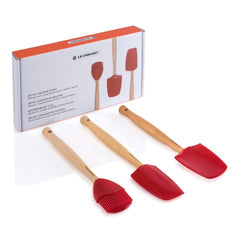 Le Creuset Set Of 3 Craft Spatula Set Cerise