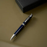 Carrol Boyes Ballpoint Pen Woman In Silver/Navy