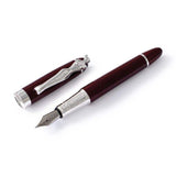 Carrol Boyes Fountain Pen Woman In Silver/Burgandy