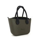 Fenn Black Plain Canvas Tote Bag In Watercress