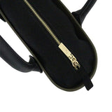 Fenn Black Plain Canvas Tote Bag In Watercress