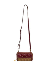 Polo Womens Madison Phone Sling In Burgundy And Tan