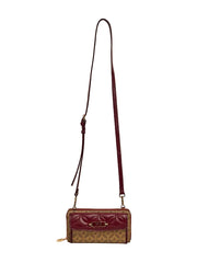 Polo Womens Madison Phone Sling In Burgundy And Tan