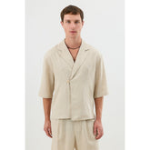 Antioch Mens Linen Shirt In Natural