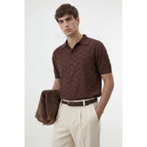 Antioch Mens Knitwear Golfer In Brown