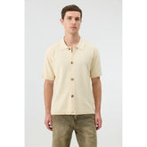 Antioch Mens Protai Knit Golfer In Stone