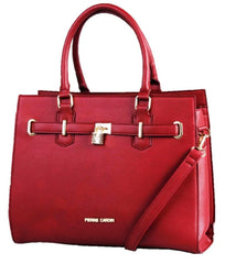 Pierre Cardin Structured Satchel Red