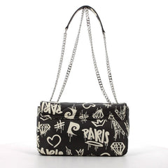 Pierre Cardin Cassidy Chain Bag Black And White