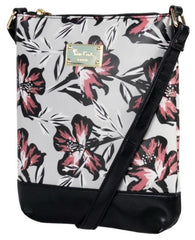 Pierre Cardin Kelly Floral Crossbody Bag In Grey and Brown