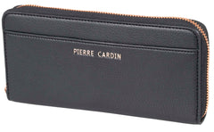 Pierre Cardin Zip Around Purse In Black