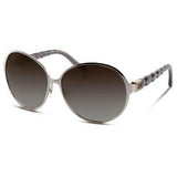 Swarovski Round Frame Sunglasses For Women In Black