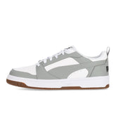 Puma Adults White-Gray Echo-Black Rebound V6 Low Sneakers