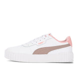 Puma Girls Carina 3.0 Ps Sneaker In White/Sand