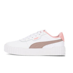 Puma Girls Carina 3.0 Ps Sneaker In White/Sand