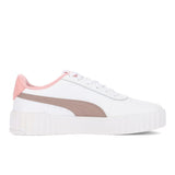 Puma Girls Carina 3.0 Ps Sneaker In White/Sand