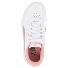 Puma Girls Carina 3.0 Ps Sneaker In White/Sand
