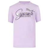 Puma Girls Essentials Cat Logo Graphic Dress In Light Lavender/Foil
