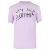 Puma Girls Essentials Cat Logo Graphic Dress In Light Lavender/Foil