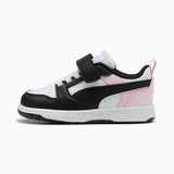 Puma Kids Rebound V6 Lo Ac+ Inf Shoes In Black Multi