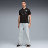 Puma Mens Manchester City Short Sleeves 25/26 Away Jersey In Black