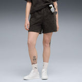Puma Womens Elevated High-Waist Shorts In Black