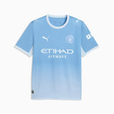 Puma Unisex Manchester Home Jersey Replica T-Shirt In Light Blue