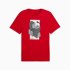 Puma Mens Graphic Tee M Red
