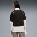 Puma Womens Relaxed Cropped Football T-Shirt In Black
