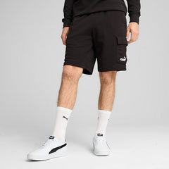 Puma Mens Black Ess No.1 Logo Cargo Shorts