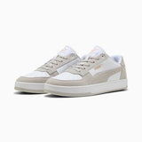 Puma Adults White-Cool Light Grey-Gold Caven 2.0 Mono Sneakers