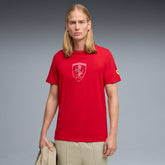 Puma Men Ferrari Tonal Shield Tee Red