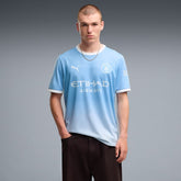 Puma Unisex Manchester Home Jersey Replica T-Shirt In Light Blue