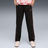 Puma Girls Tape High Waist Relaxed Sweatpants In Black