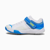 Puma Mens Cricket Bowling Shoes In White/Ultra Blue/Yellow