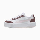 Puma Girls Carina Mia Junior Shoes In White & Powder Pink