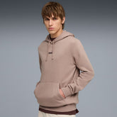 Puma Mens Essential Small No.1 Logo Centered Hoodie In Sandstone