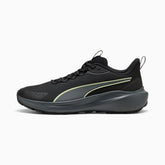 Puma Mens Skyrocket Lite Trail Sneakers In Black/Dark Gray/Apple Spritz