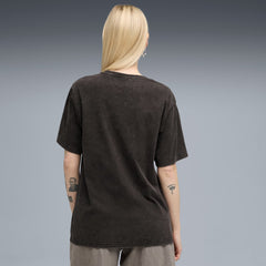 Puma Womens Elevated Washed T-Shirt In Black