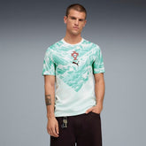 Puma Mens Portugal Away Jersey Replica In White/Green Lagoon