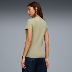 Puma Womens Graphic Varsity T-Shirt In Army Green