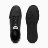 Puma Mens Court Classic Clean Shoes In Black & White