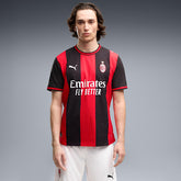 Puma Mens AC Milan Authentic Home Jersey In Black & Red