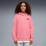 Puma Girls Relaxed Graphic Hoodie In Pink