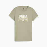 Puma Womens Graphic Varsity T-Shirt In Army Green