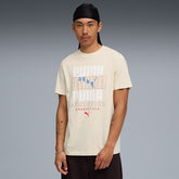 Puma Mens Alpine Snow Graphic Stacked Tee