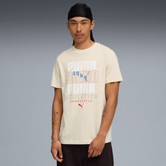 Puma Mens Alpine Snow Graphic Stacked Tee