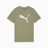 Puma Boys Essential Cat Logo T-Shirt In Army Green