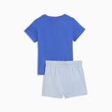 Puma Boys Minicats Essentilas Tee And Shorts Set In Blue
