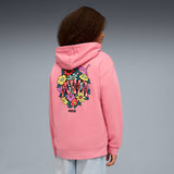 Puma Girls Relaxed Graphic Hoodie In Pink