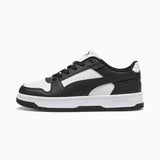 Puma Unisex Rebound Slam Lo Junior Shoes In Black & White